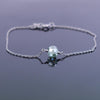2.45 Ct Certified, Blue Diamond Chain Bracelet in Black Gold - ZeeDiamonds
