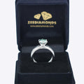 2 Ct AAA Certified Elegant Blue Diamond Solitaire Ring in 925 Silver - ZeeDiamonds