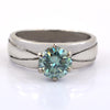 2 Ct AAA Certified Elegant Blue Diamond Solitaire Ring in 925 Silver - ZeeDiamonds