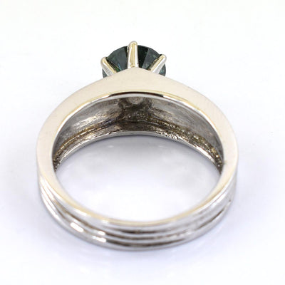 1.40 Ct AAA Certified Round Blue Diamond Solitaire Ring, Great Shine - ZeeDiamonds