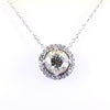 1.50 Ct Off-White Diamond Pendant with Diamond Accents, 100% Certified - ZeeDiamonds