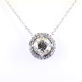 1.50 Ct Off-White Diamond Pendant with Diamond Accents, 100% Certified - ZeeDiamonds