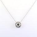 1.50 Ct Off-White Diamond Pendant with Diamond Accents, 100% Certified - ZeeDiamonds