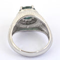 Certified Blue Diamond Ring with Diamond Accents. 3 Ct. Great Brilliance! - ZeeDiamonds