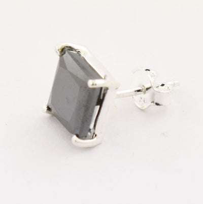AAA Quality - Certified 3.2 Ct Diamond Solitaire Stud in 14kt White Gold, Men's Studs - ZeeDiamonds