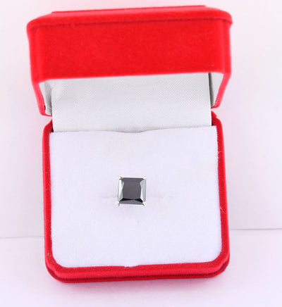 AAA Quality - Certified 3.2 Ct Diamond Solitaire Stud in 14kt White Gold, Men's Studs - ZeeDiamonds