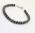 Certified 6mm Black Diamond Beads Bracelet- Birthday Gift,Anniversary Gift,Men Jewelry - ZeeDiamonds