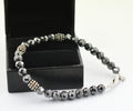 Certified 6mm Black Diamond Beads Bracelet- Birthday Gift,Anniversary Gift,Men Jewelry - ZeeDiamonds