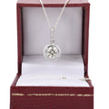 1.65 Ct AAA Certified Off-White Diamond Pendant with Diamond Accents - ZeeDiamonds