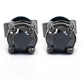 2 Carat AAA Certified Black Diamond Solitaire Studs, Great Brilliance - ZeeDiamonds