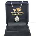 2.35 Ct AAA Certified Round Off-White Diamond Pendant in 4 Prongs - ZeeDiamonds