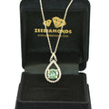 2 Certified Designer Blue Diamond Pendant with Diamond Accents - ZeeDiamonds