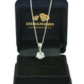 2 Ct AAA Certified Off-White Diamond Pendant with Diamond Accents - ZeeDiamonds