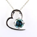 1.25 Ct Blue Diamond Beautiful Heart Design Pendant, AAA Certified - ZeeDiamonds