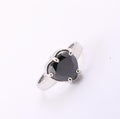 2 Cts Heart Shape Black Diamond Beautiful Ring, For Women & Girl's - ZeeDiamonds