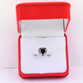 2 Cts Heart Shape Black Diamond Beautiful Ring, For Women & Girl's - ZeeDiamonds