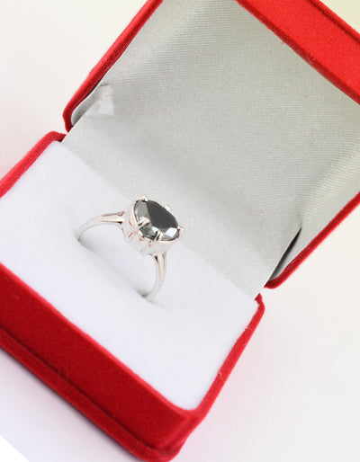 2 Cts Heart Shape Black Diamond Beautiful Ring, For Women & Girl's - ZeeDiamonds