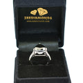 3 Ct Pear Shape Black Diamond Ring With Diamond Accents - ZeeDiamonds