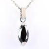 4.75 Ct Marquise Shape Black Diamond Solitaire Pendant in Prong Setting - ZeeDiamonds
