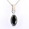 2.15 Ct Marquise Shape Black Diamond Fancy Pendant in Sterling Silver - ZeeDiamonds