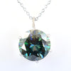 3.50 Ct AAA Certified Blue Diamond Solitaire Pendant, Elegant Shine - ZeeDiamonds