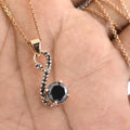 1.50 Ct Black Diamond Designer Pendant with Black Accents, Certified - ZeeDiamonds