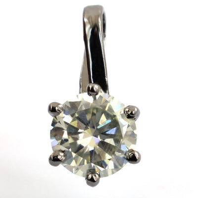 1.80 Ct AAA Certified Off-White Diamond Pendant in Prong Style - ZeeDiamonds