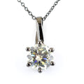 1.80 Ct AAA Certified Off-White Diamond Pendant in Prong Style - ZeeDiamonds