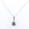 3.20 Ct Certified Blue Diamond Solitaire Pendant in Prong Setting - ZeeDiamonds