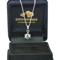 3.20 Ct Certified Blue Diamond Solitaire Pendant in Prong Setting - ZeeDiamonds