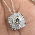 2.15 Ct AAA Certified Off-White Diamond Pendant with Diamond Accents - ZeeDiamonds