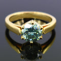 0.80  Ct AAA Certified Blue Diamond Solitaire Ring, Great Brilliance - ZeeDiamonds