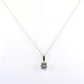 2 Ct AAA Certified Off-White Diamond Solitaire Pendant, Great Brilliance - ZeeDiamonds