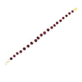 47.70 Ct Handmade Ruby Gemstone Chain Bracelet In Yellow Gold - ZeeDiamonds