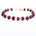 47.70 Ct Handmade Ruby Gemstone Chain Bracelet In Yellow Gold - ZeeDiamonds