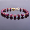 47.70 Ct Handmade Ruby Gemstone Chain Bracelet In Yellow Gold - ZeeDiamonds