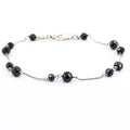 4mm-5 mm AAA Certified Black Diamond Chain Bracelet, Great Design - ZeeDiamonds