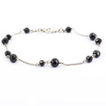 AAA Certified Round Black Diamond Chain Bracelet, Great Luster - ZeeDiamonds