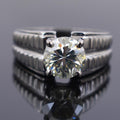 1.75 Ct Off-White Diamond Solitaire Ring in 925 Silver, 100% Certified - ZeeDiamonds