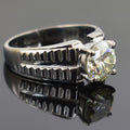 1.75 Ct Off-White Diamond Solitaire Ring in 925 Silver, 100% Certified - ZeeDiamonds