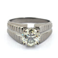 1.75 Ct Off-White Diamond Solitaire Ring in 925 Silver, 100% Certified - ZeeDiamonds