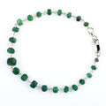 23.65 ct Emerald Gemstone Bracelet in 925 Silver, White Gold Clasp - ZeeDiamonds