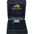 1.70 Ct Black Diamond Solitaire Designer Ring with Black Accents - ZeeDiamonds