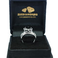 3.40 Ct Round Shape Black Diamond Solitaire Ring in Designer Creation - ZeeDiamonds