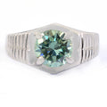 1.40 Ct Elegant Blue Diamond Solitaire Ring, 100% Certified - ZeeDiamonds