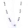 AAA 100 % Certified Stunning Black Diamond Chain Necklace in 925 Silver - ZeeDiamonds