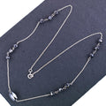 AAA Certified Black Diamond Chain Necklace in 925 Silver, Great Luster - ZeeDiamonds