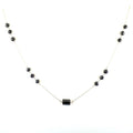 AAA Certified Black Diamond Chain Necklace in 925 Silver, Great Luster - ZeeDiamonds