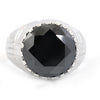 RARE 10.50 Ct Black Diamond Solitaire Ring in 925 Sterling Silver! Amazing Collection & Great Shine