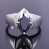 4.75 Ct Black Diamond Solitaire Ring in 925 Sterling Silver - ZeeDiamonds